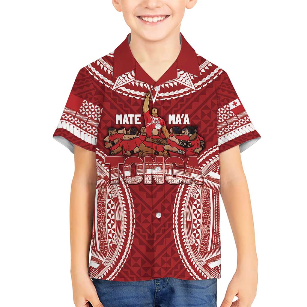 Personalized Mate Maa Tonga Rugby Kid Hawaiian Shirt Ofa Atu Tonga