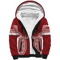 Personalized Mate Maa Tonga Rugby Sherpa Hoodie Ofa Atu Tonga LT7 Unisex Red - Polynesian Pride
