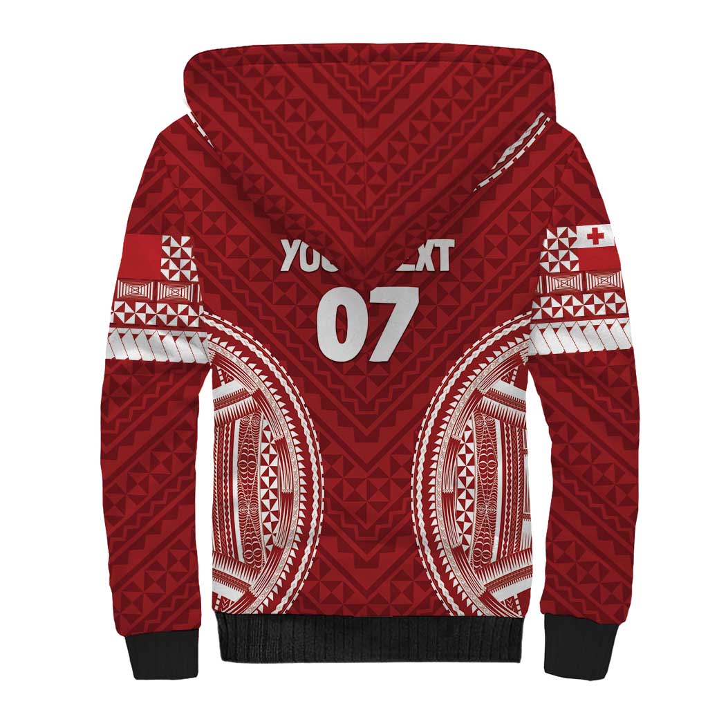 Personalized Mate Maa Tonga Rugby Sherpa Hoodie Ofa Atu Tonga LT7 - Polynesian Pride