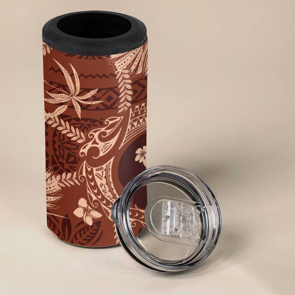 Hawaii Plumeria 4 in 1 Can Cooler Tumbler Hau'oli la Makuahine Sunburned LT7 - Polynesian Pride