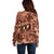 Hawaii Plumeria Off Shoulder Sweater Hau'oli la Makuahine Sunburned LT7 - Polynesian Pride