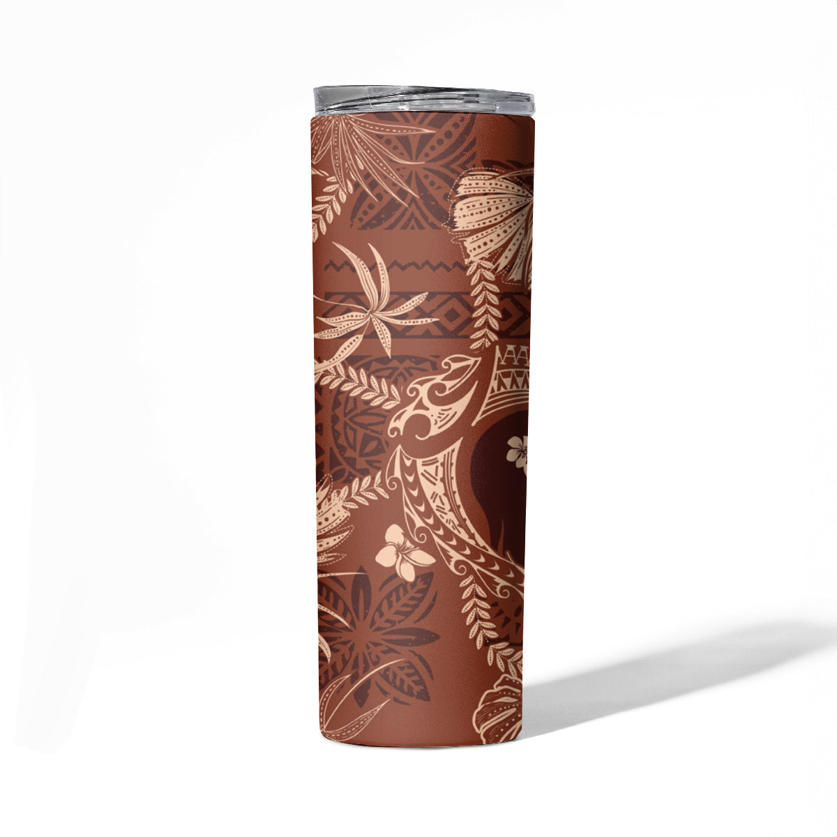 Hawaii Plumeria Skinny Tumbler Hau'oli la Makuahine Sunburned LT7 - Polynesian Pride