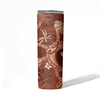 Hawaii Plumeria Skinny Tumbler Hau'oli la Makuahine Sunburned LT7 - Polynesian Pride