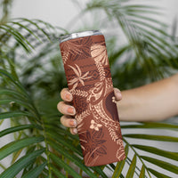 Hawaii Plumeria Skinny Tumbler Hau'oli la Makuahine Sunburned LT7 - Polynesian Pride