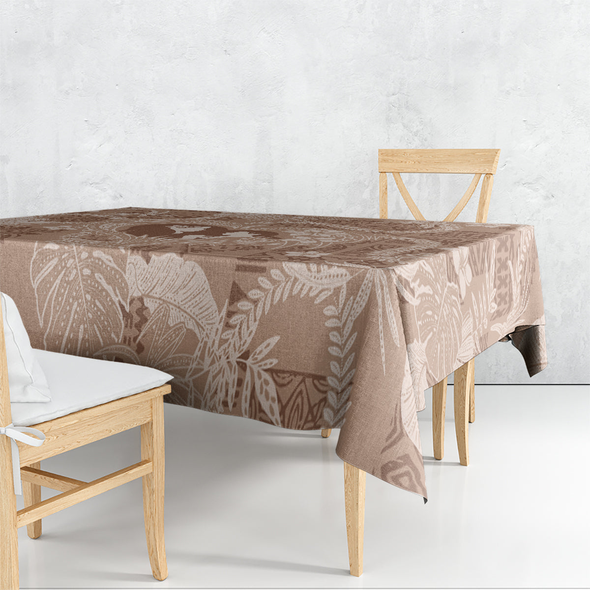 Hawaii Plumeria Tablecloth Hau'oli la Makuahine Beige LT7 - Polynesian Pride