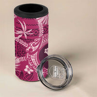 Hawaii Plumeria 4 in 1 Can Cooler Tumbler Hau'oli la Makuahine Rosy LT7 - Polynesian Pride