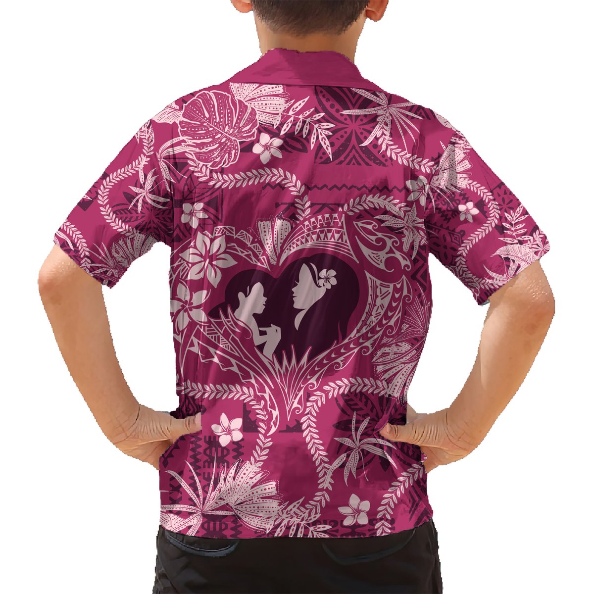 Hawaii Plumeria Hawaiian Shirt Hau'oli la Makuahine Rosy LT7 - Polynesian Pride