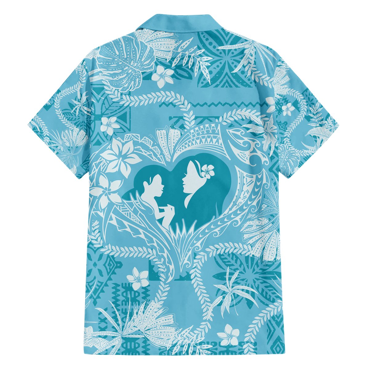 Hawaii Plumeria Hawaiian Shirt Hau'oli la Makuahine Turquoise LT7 - Polynesian Pride