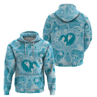 Hawaii Plumeria Hoodie Hau'oli la Makuahine Turquoise LT7 - Polynesian Pride