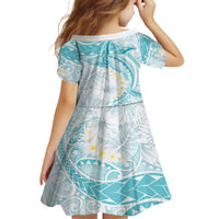 Polynesia Humpback Whale Family Matching Puletasi and Hawaiian Shirt Tropical Plumeria Turquoise LT7 - Polynesian Pride