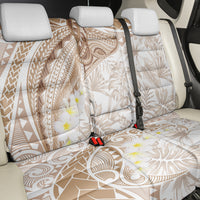 Polynesia Humpback Whale Back Car Seat Cover Tropical Plumeria Beige LT7 - Polynesian Pride