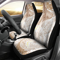 Polynesia Humpback Whale Car Seat Cover Tropical Plumeria Beige LT7 - Polynesian Pride