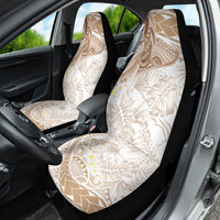 Polynesia Humpback Whale Car Seat Cover Tropical Plumeria Beige LT7 - Polynesian Pride