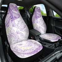 Polynesia Humpback Whale Car Seat Cover Tropical Plumeria Lavender LT7 One Size Lavender - Polynesian Pride