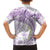 Polynesia Humpback Whale Kid Hawaiian Shirt Tropical Plumeria Lavender