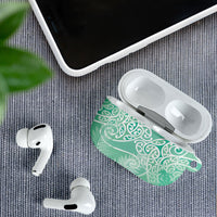 Aotearoa Maori Koru Curves AirPods Case Silver Ferns - Mint