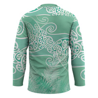 Aotearoa Maori Koru Curves Hockey Jersey Silver Ferns - Mint