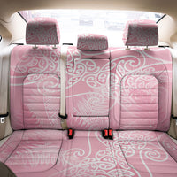 Aotearoa Maori Koru Curves Back Car Seat Cover Silver Ferns - Rose Pink LT7 - Polynesian Pride