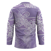 Aotearoa Maori Koru Curves Hockey Jersey Silver Ferns - Amethyst