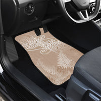Aotearoa Maori Koru Curves Car Mats Silver Ferns - Mocha