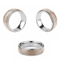 Aotearoa Maori Koru Curves Classic Ring Silver Ferns - Mocha