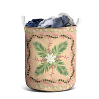 Hawaii Quilt Inspired Collection Aloha Flowers Laundry Basket Maile - Kukui Nut Lei LT7 - Polynesian Pride