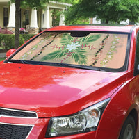 Hawaii Quilt Inspired Collection Aloha Flowers Auto Sun Shade Maile - Kukui Nut Lei LT7 - Polynesian Pride