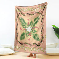 Hawaii Quilt Inspired Collection Aloha Flowers Blanket Maile - Kukui Nut Lei LT7 - Polynesian Pride