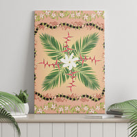 Hawaii Quilt Inspired Collection Aloha Flowers Canvas Wall Art Maile - Kukui Nut Lei LT7 - Polynesian Pride