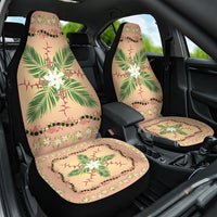 Hawaii Quilt Inspired Collection Aloha Flowers Car Seat Cover Maile - Kukui Nut Lei LT7 One Size Coral Pink - Polynesian Pride