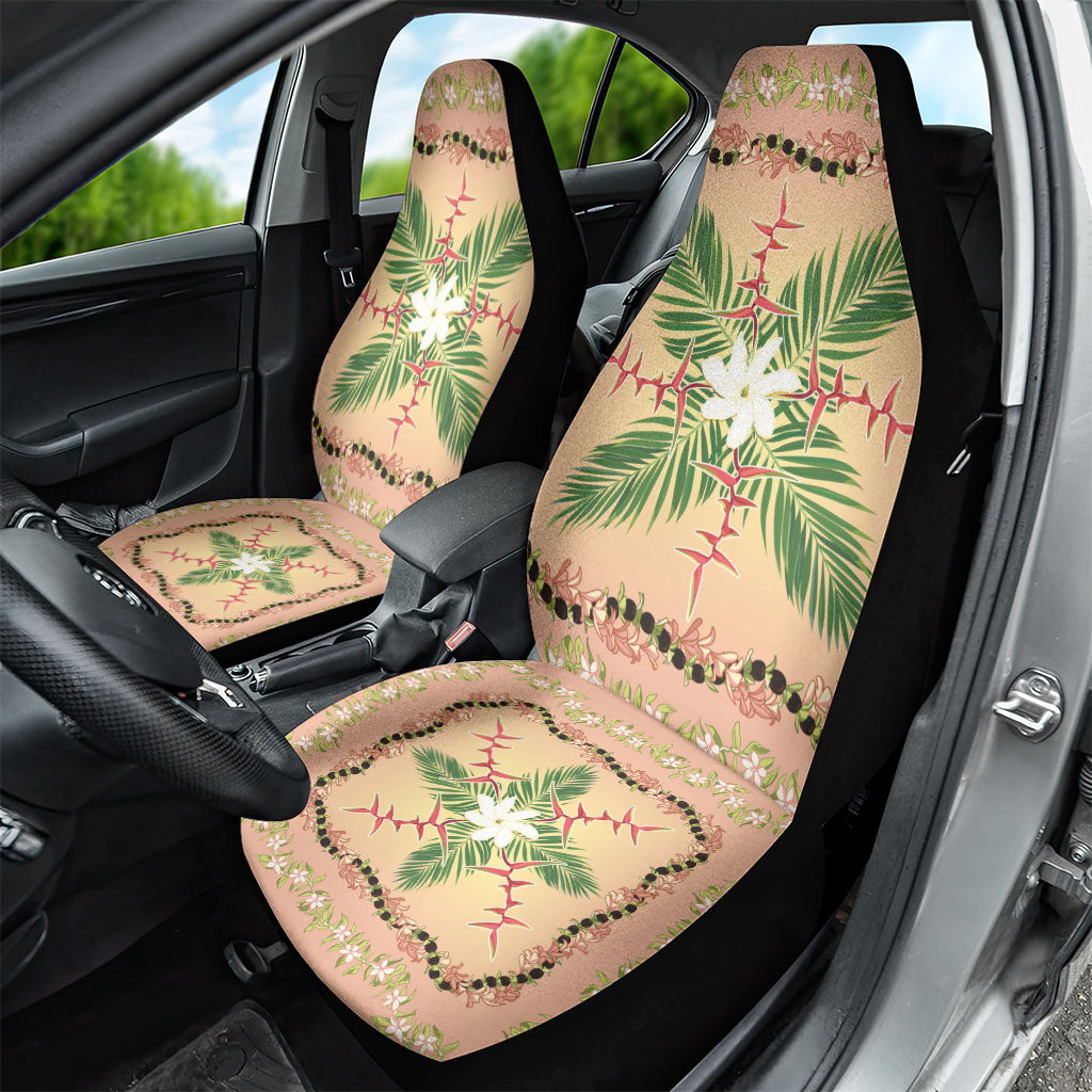 Hawaii Quilt Inspired Collection Aloha Flowers Car Seat Cover Maile - Kukui Nut Lei LT7 - Polynesian Pride