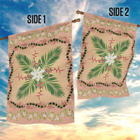 Hawaii Quilt Inspired Collection Aloha Flowers Garden Flag Maile - Kukui Nut Lei LT7 - Polynesian Pride
