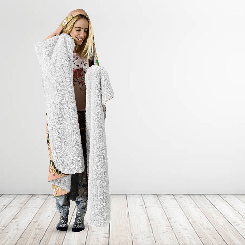 Hawaii Quilt Inspired Collection Aloha Flowers Hooded Blanket Maile - Kukui Nut Lei LT7 - Polynesian Pride