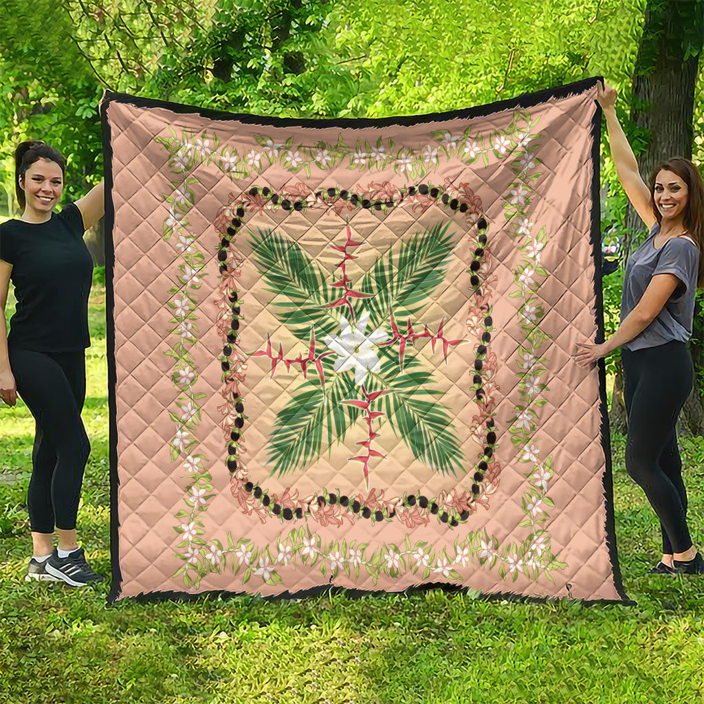 Hawaii Quilt Inspired Collection Aloha Flowers Quilt Maile - Kukui Nut Lei LT7 - Polynesian Pride