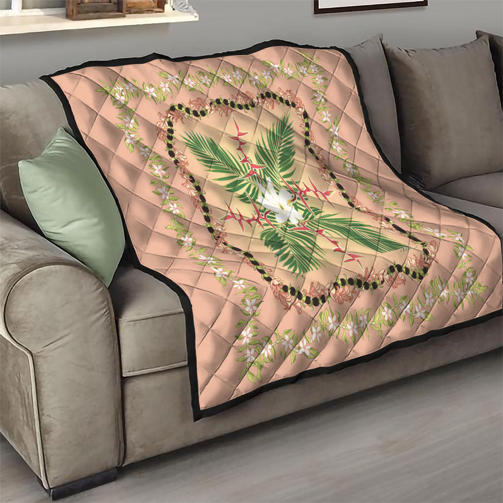 Hawaii Quilt Inspired Collection Aloha Flowers Quilt Maile - Kukui Nut Lei LT7 - Polynesian Pride