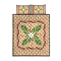 Hawaii Quilt Inspired Collection Aloha Flowers Quilt Bed Set Maile - Kukui Nut Lei LT7 - Polynesian Pride