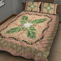 Hawaii Quilt Inspired Collection Aloha Flowers Quilt Bed Set Maile - Kukui Nut Lei LT7 - Polynesian Pride