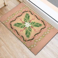 Hawaii Quilt Inspired Collection Aloha Flowers Rubber Doormat Maile - Kukui Nut Lei LT7 - Polynesian Pride
