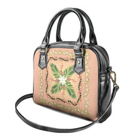 Hawaii Quilt Inspired Collection Aloha Flowers Shoulder Handbag Maile - Kukui Nut Lei LT7 - Polynesian Pride