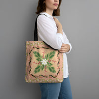 Hawaii Quilt Inspired Collection Aloha Flowers Tote Bag Maile - Kukui Nut Lei LT7 - Polynesian Pride