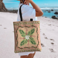 Hawaii Quilt Inspired Collection Aloha Flowers Tote Bag Maile - Kukui Nut Lei LT7 - Polynesian Pride