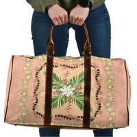Hawaii Quilt Inspired Collection Aloha Flowers Travel Bag Maile - Kukui Nut Lei LT7 Coral Pink - Polynesian Pride