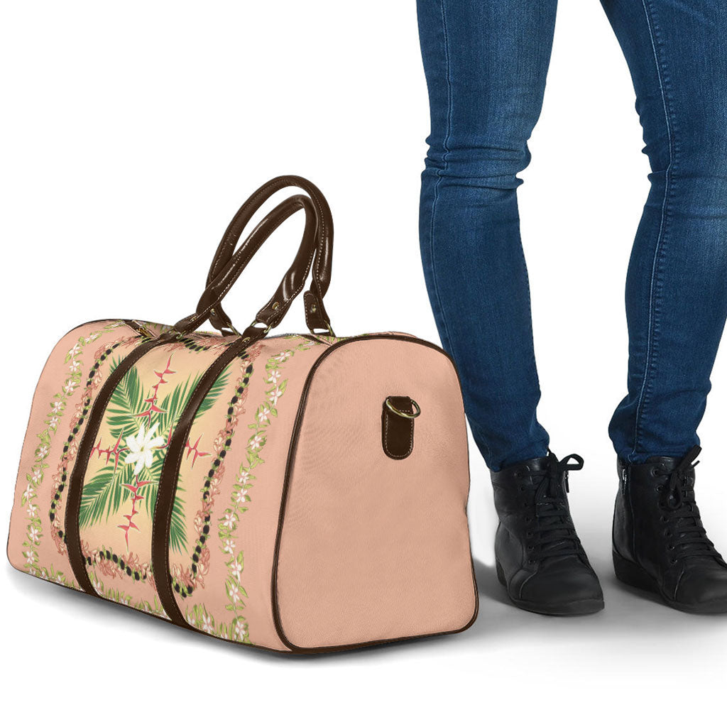 Hawaii Quilt Inspired Collection Aloha Flowers Travel Bag Maile - Kukui Nut Lei LT7 - Polynesian Pride