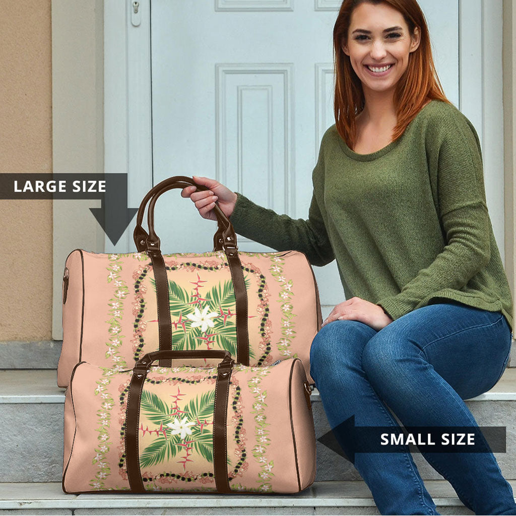Hawaii Quilt Inspired Collection Aloha Flowers Travel Bag Maile - Kukui Nut Lei LT7 - Polynesian Pride