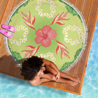 Hawaii Quilt Inspired Collection Aloha Flowers Beach Blanket Plumeria - Ti Leaf Lei LT7 - Polynesian Pride