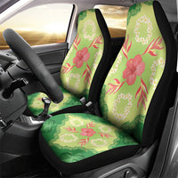 Hawaii Quilt Inspired Collection Aloha Flowers Car Seat Cover Plumeria - Ti Leaf Lei LT7 - Polynesian Pride