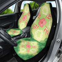 Hawaii Quilt Inspired Collection Aloha Flowers Car Seat Cover Plumeria - Ti Leaf Lei LT7 - Polynesian Pride