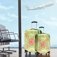 Hawaii Quilt Inspired Collection Aloha Flowers Luggage Cover Plumeria - Ti Leaf Lei LT7 - Polynesian Pride