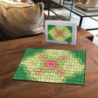 Hawaii Quilt Inspired Collection Aloha Flowers Puzzle Plumeria - Ti Leaf Lei LT7 - Polynesian Pride