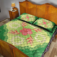 Hawaii Quilt Inspired Collection Aloha Flowers Quilt Bed Set Plumeria - Ti Leaf Lei LT7 - Polynesian Pride